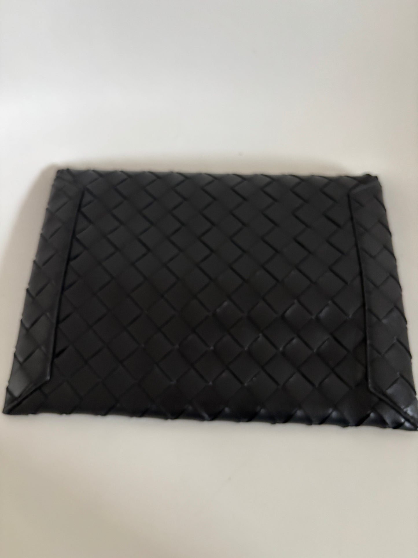 Bottega Veneta Black Nappa Intrecciato flap pouch