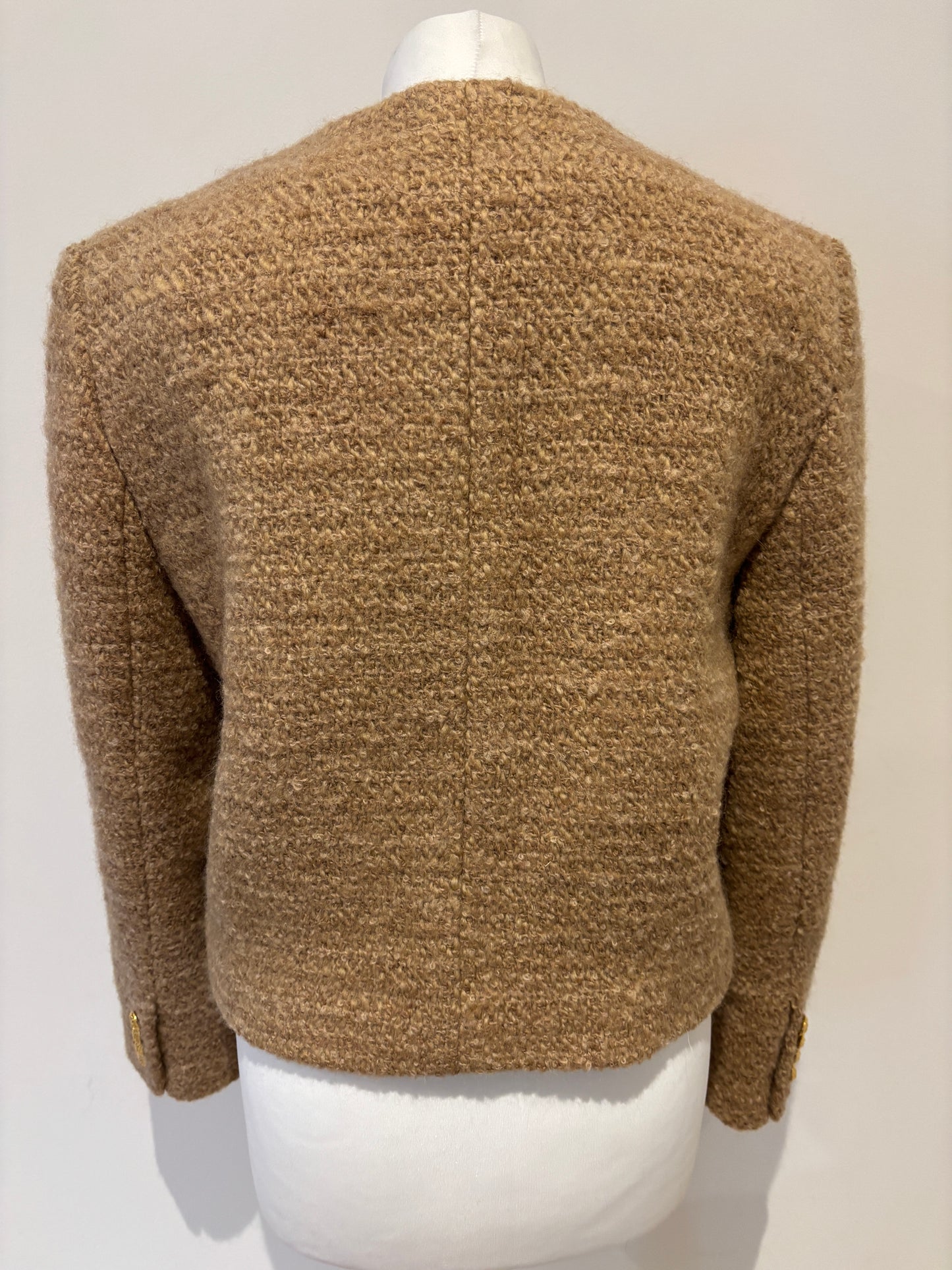 Celine Gold Button Tweed Smart Jacket