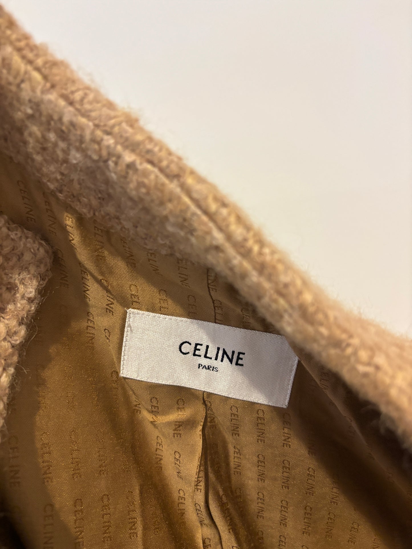 Celine Gold Button Tweed Smart Jacket