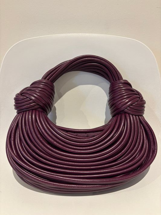 Bottega Veneta Plum Double Knot Hand Bag