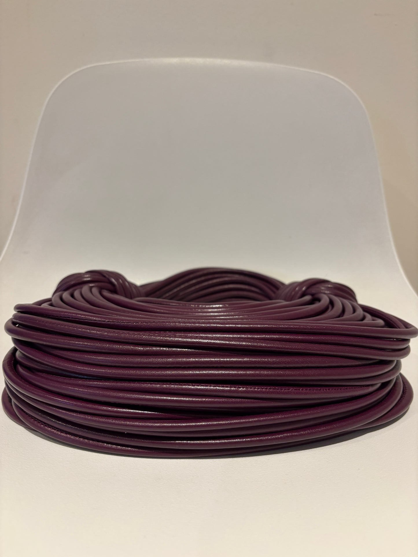 Bottega Veneta Plum Double Knot Hand Bag