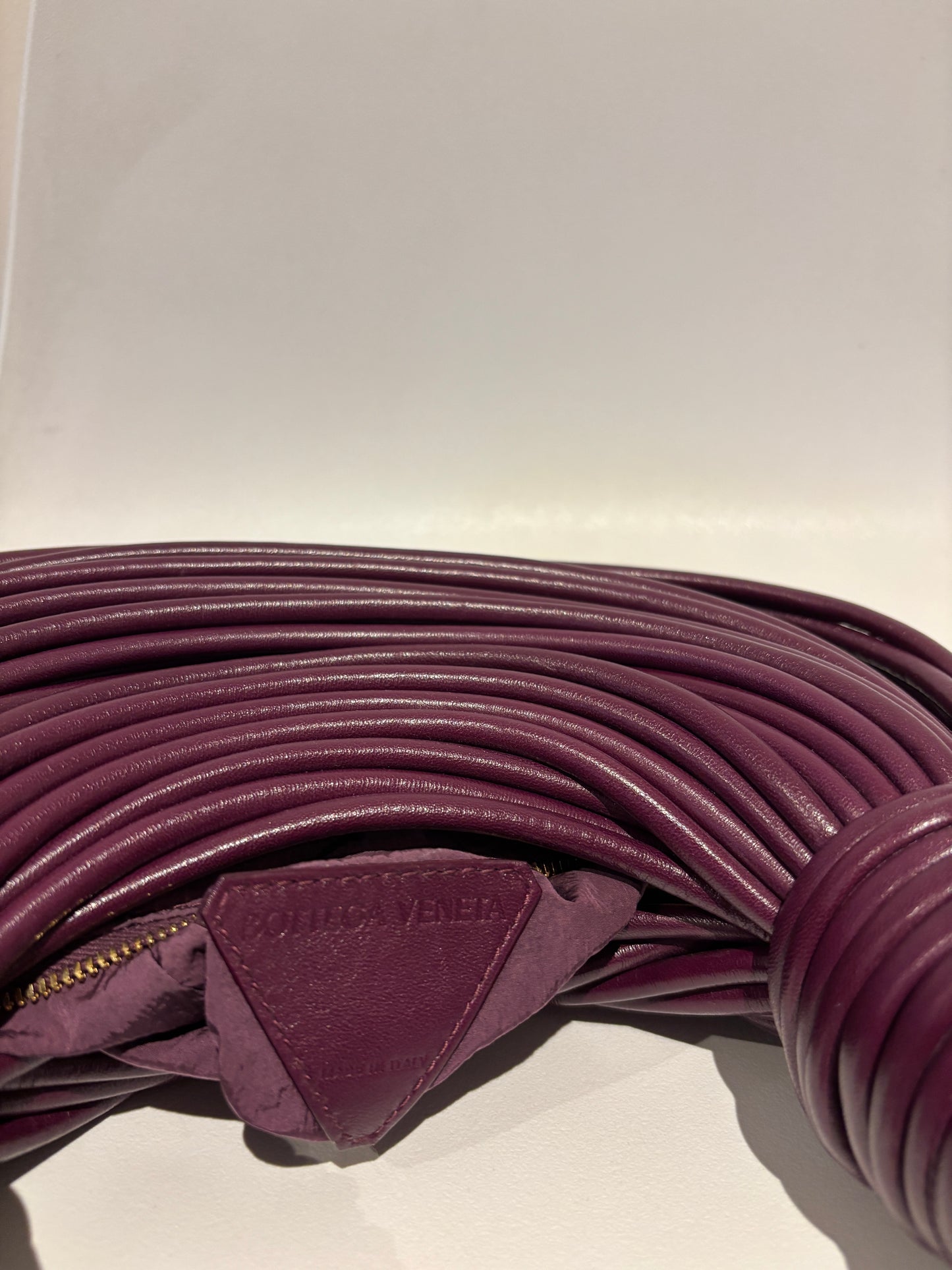 Bottega Veneta Plum Double Knot Hand Bag