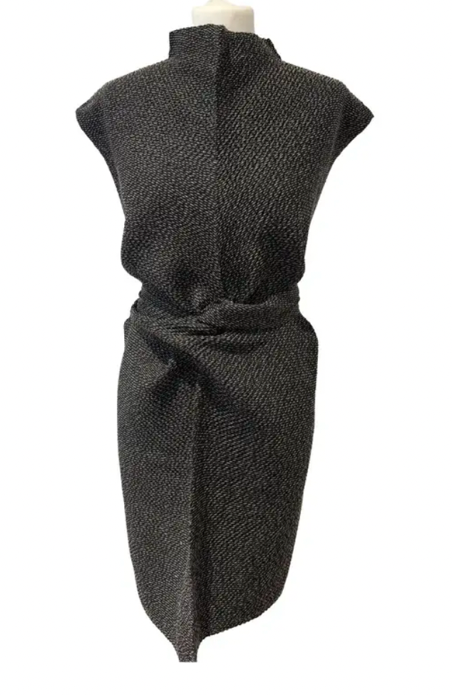 Issey Miyake Wrap Style Pleated Dress