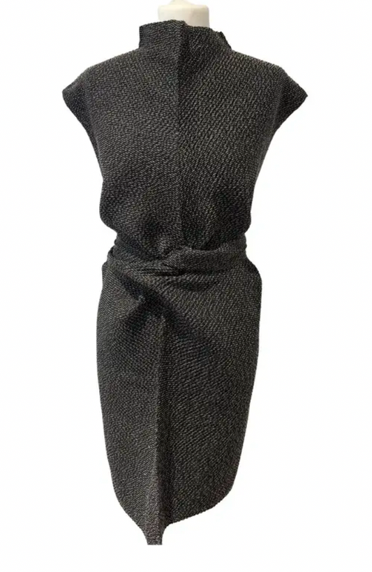 Issey Miyake Wrap Style Pleated Dress