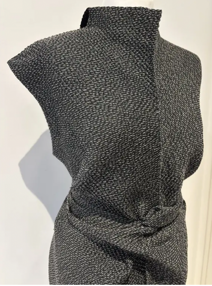 Issey Miyake Wrap Style Pleated Dress