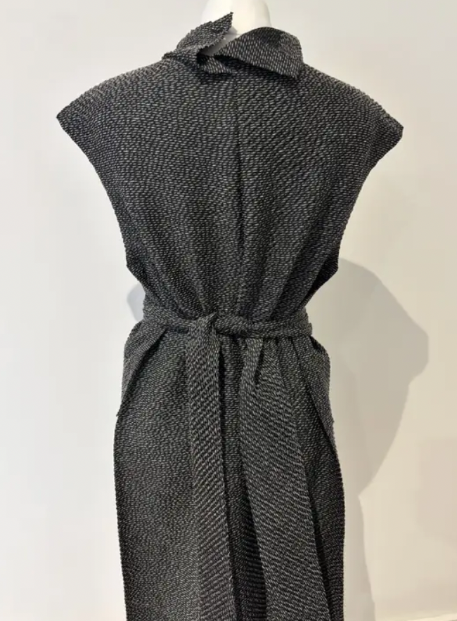 Issey Miyake Wrap Style Pleated Dress