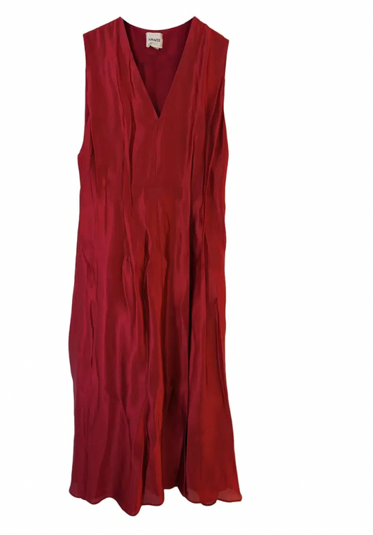 Khaite Syd V-neck Satin Maxi Dress