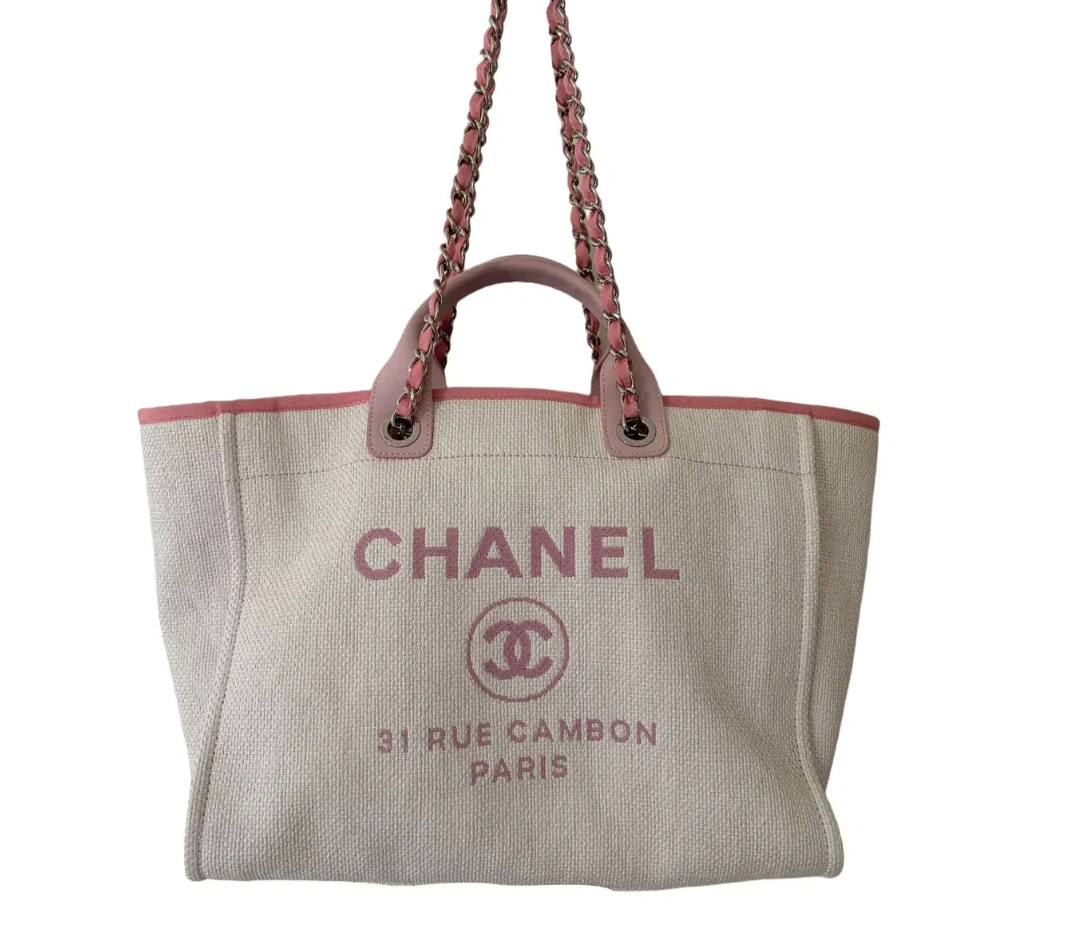 Chanel 2016 Deauville Medium canvas tote